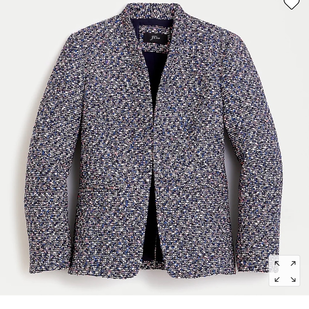 J. Crew Going out blazer in pink confetti tweed